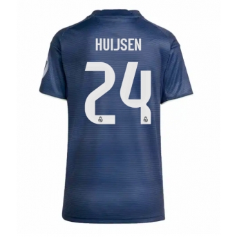 Billige Fotballdrakt Real Madrid Dean Huijsen #24 Replika Bortedrakt Dame 2025-26 Kortermet